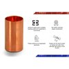 Everflow Straight Copper Coupling Fitting with Dimple Tube Stop 2'' CCCP0200